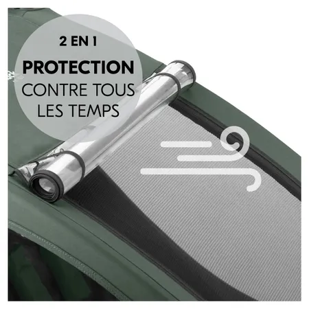 Protège contre le vent et les intempéries