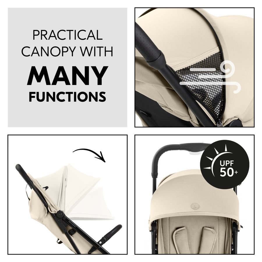 Canopy with UV protection and mesh windows