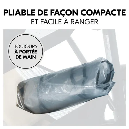 Pliable, compact et facile à ranger