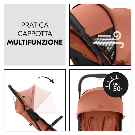 Cappotta con protezione UV e aperture in rete