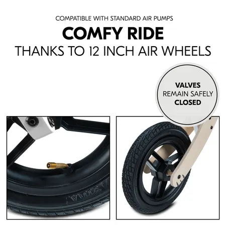 Pleasant ride thanks to pneumatic tyres