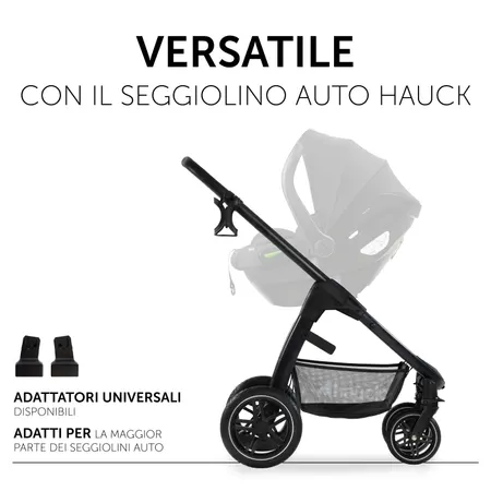 Pratico sistema da viaggio con seggiolino auto