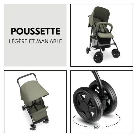 Poussette légère, maniable et polyvalente