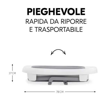Pieghevole, rapida da riporre e trasportabile
