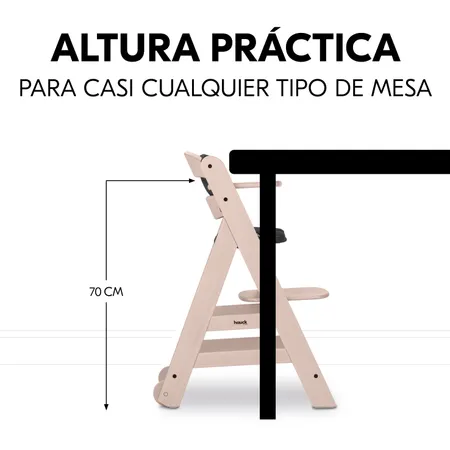 Altura práctica, apta para casi cualquier mesa