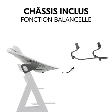 Transition rapide de la chaise haute au transat