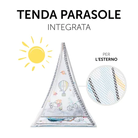 La tenda con parasole