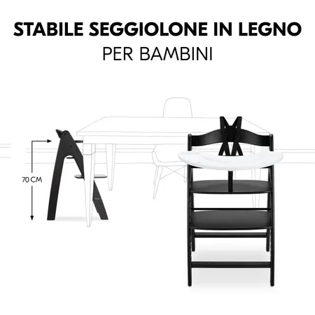 Seggiolone pappa per bambini stabile