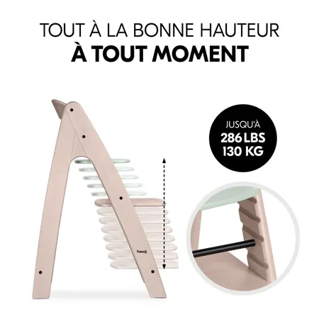 Réglable pour être toujours à la bonne hauteur