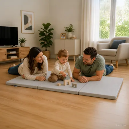Design 2-en-1 : tapis de jeu et lit d’appoint