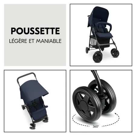 Poussette légère, maniable et polyvalente