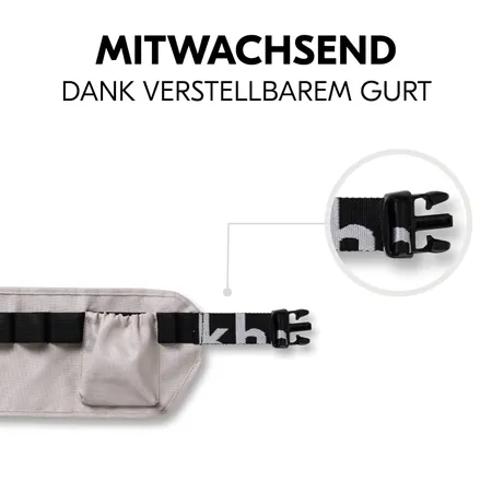 Mitwachsend dank verstellbarem Gurt