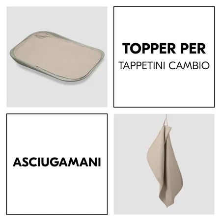 Telo per fasciatoio e asciugamano in uno