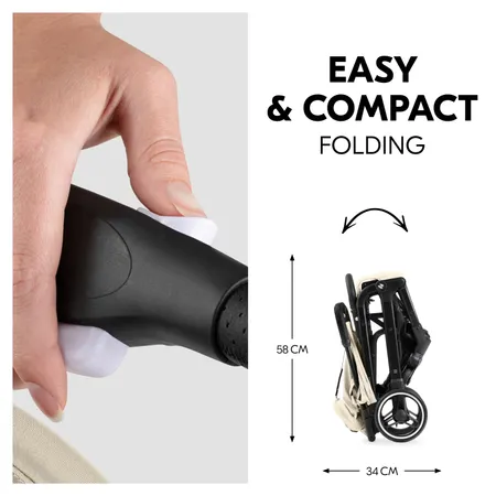 Easy travel with foldable, light pushchair