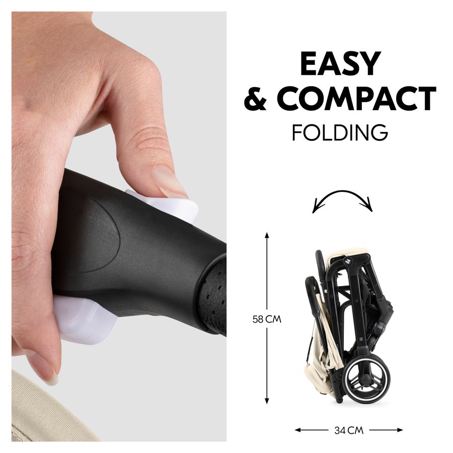 Easy travel with foldable, light pushchair