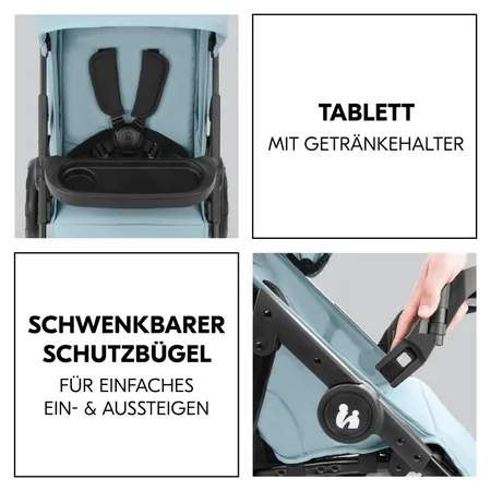 Schwenkbarer Schutzbügel mit Snack Tablett