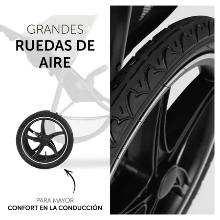 Ruedas neumáticas XL para comodidad XL