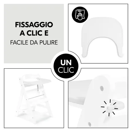 Fissaggio con un solo clic e facile da pulire