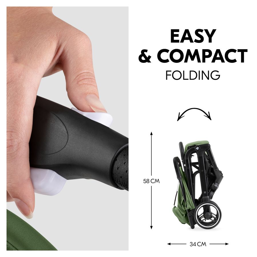 Easy travel with foldable, light pushchair