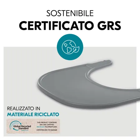 Materiale sostenibile e certificato GRS
