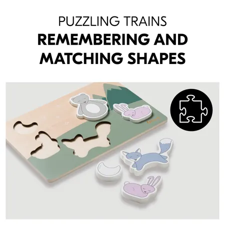 Puzzling trains remembering and matching shapes