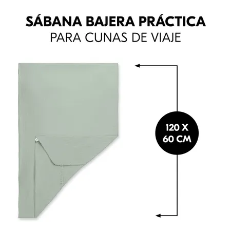 Sábana bajera para colchones de cuna de viaje