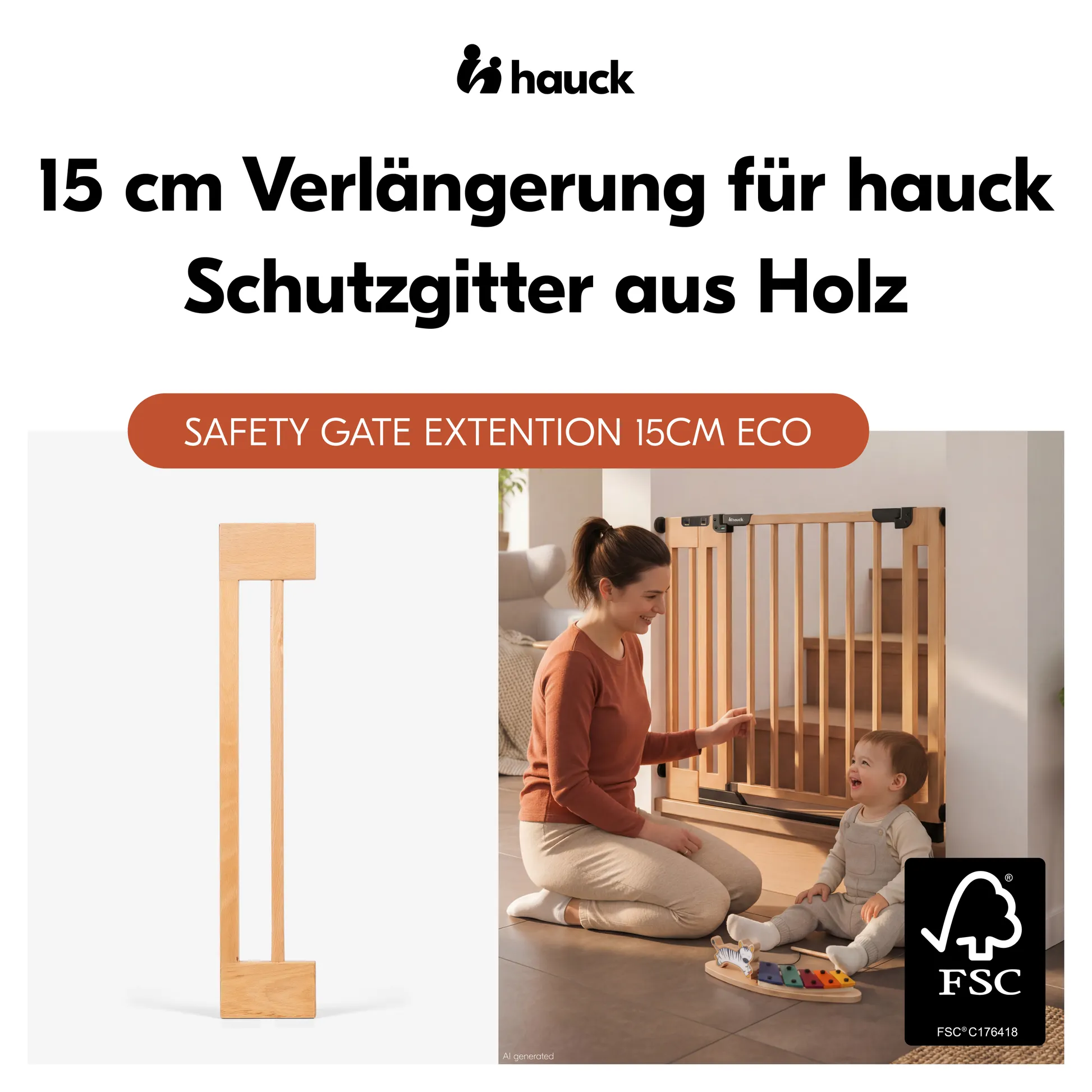 Safety Gate Extension 15 cm Eco