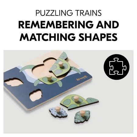 Puzzling trains remembering and matching shapes