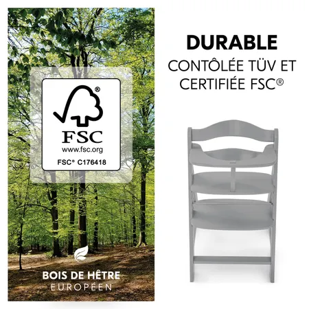 Bois de hêtre durable et certifié FSC®