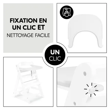 Fixation en un clic et nettoyage facile