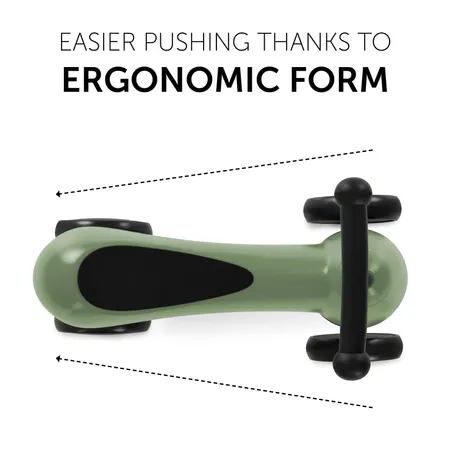 Easier pushing thanks to ergonomic form