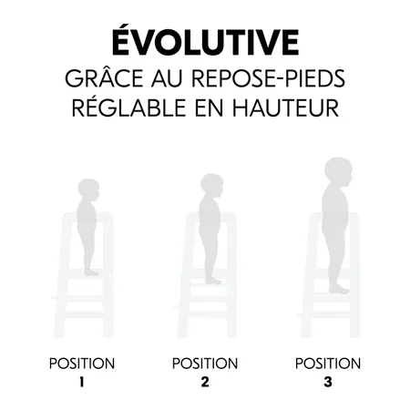 Planche réglable en hauteur grandit avec l'enfant