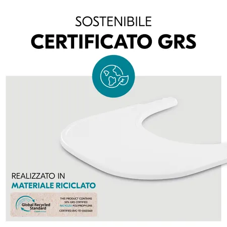 Materiale sostenibile e certificato GRS