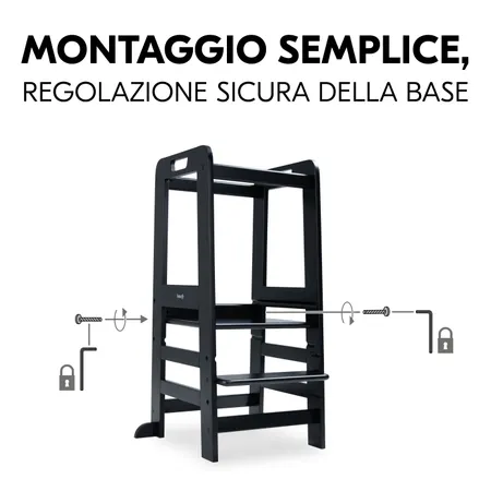 Facile da montare, regolazione sicura della pedana