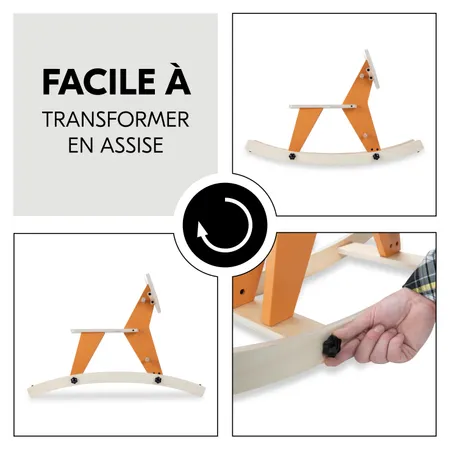 Facile à transformer en siège stable