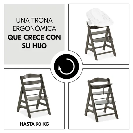 Trona ergonómica que crece con el niño