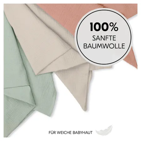 100% sanfte Baumwolle für weiche Babyhaut