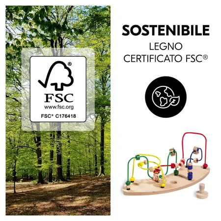 Set di gioco in legno sostenibile