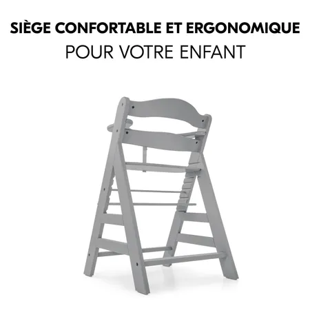 Chaise haute ergonomique qui grandit avec l'enfant