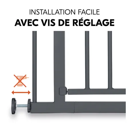 Barrière avec fixation par pression