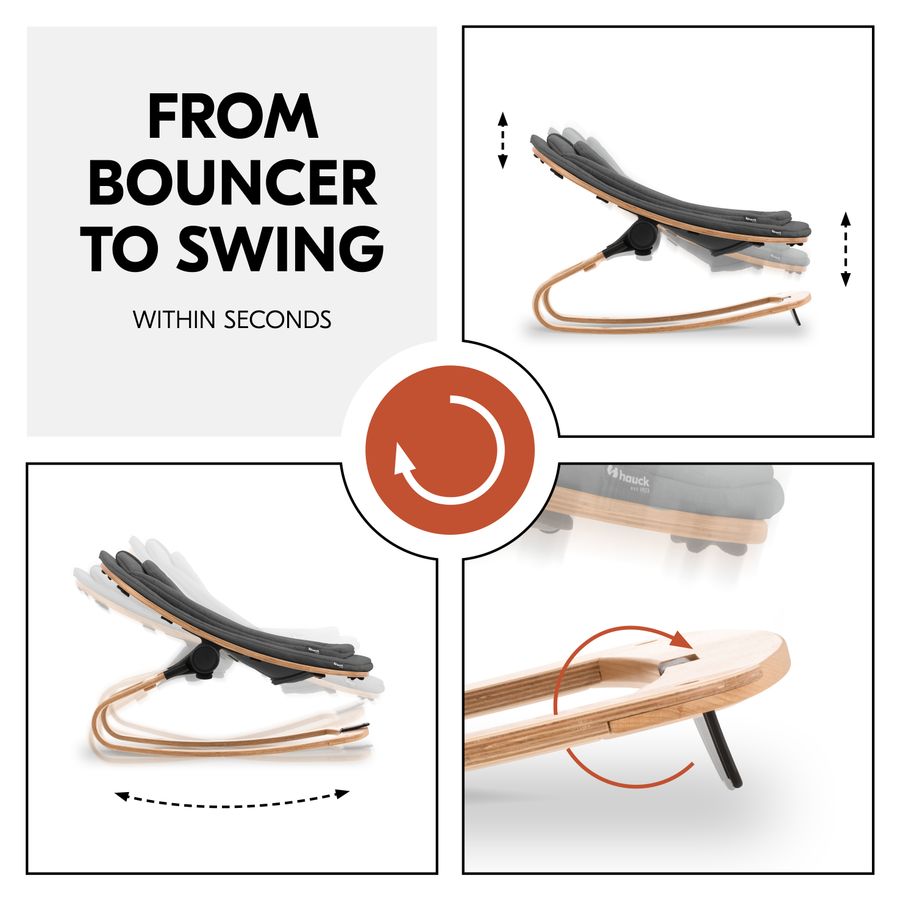 From bouncer to swing in just the flick of a wrist