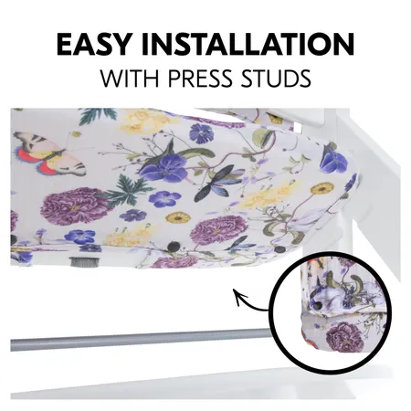 Quick and easy to fasten with press studs
