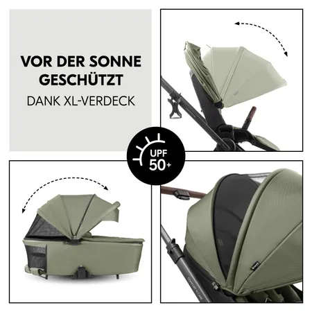 XL-Verdeck für maximalen Schutz vor der Sonnne