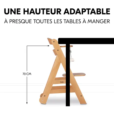 Hauteur pratique pour presque toutes les tables