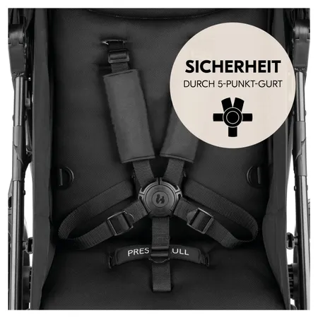 Sicherheit durch 5-Punkt-Gurt