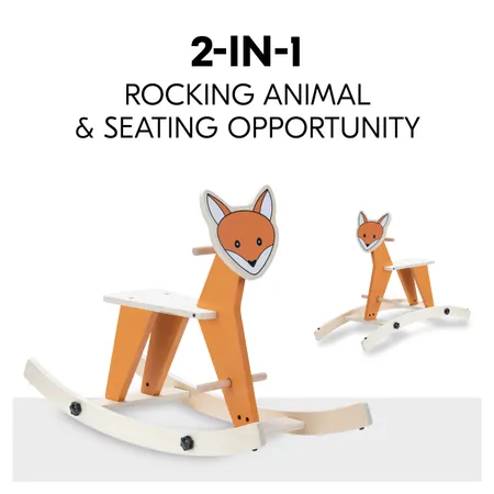2-in-1 rocking animal and seating opportunity