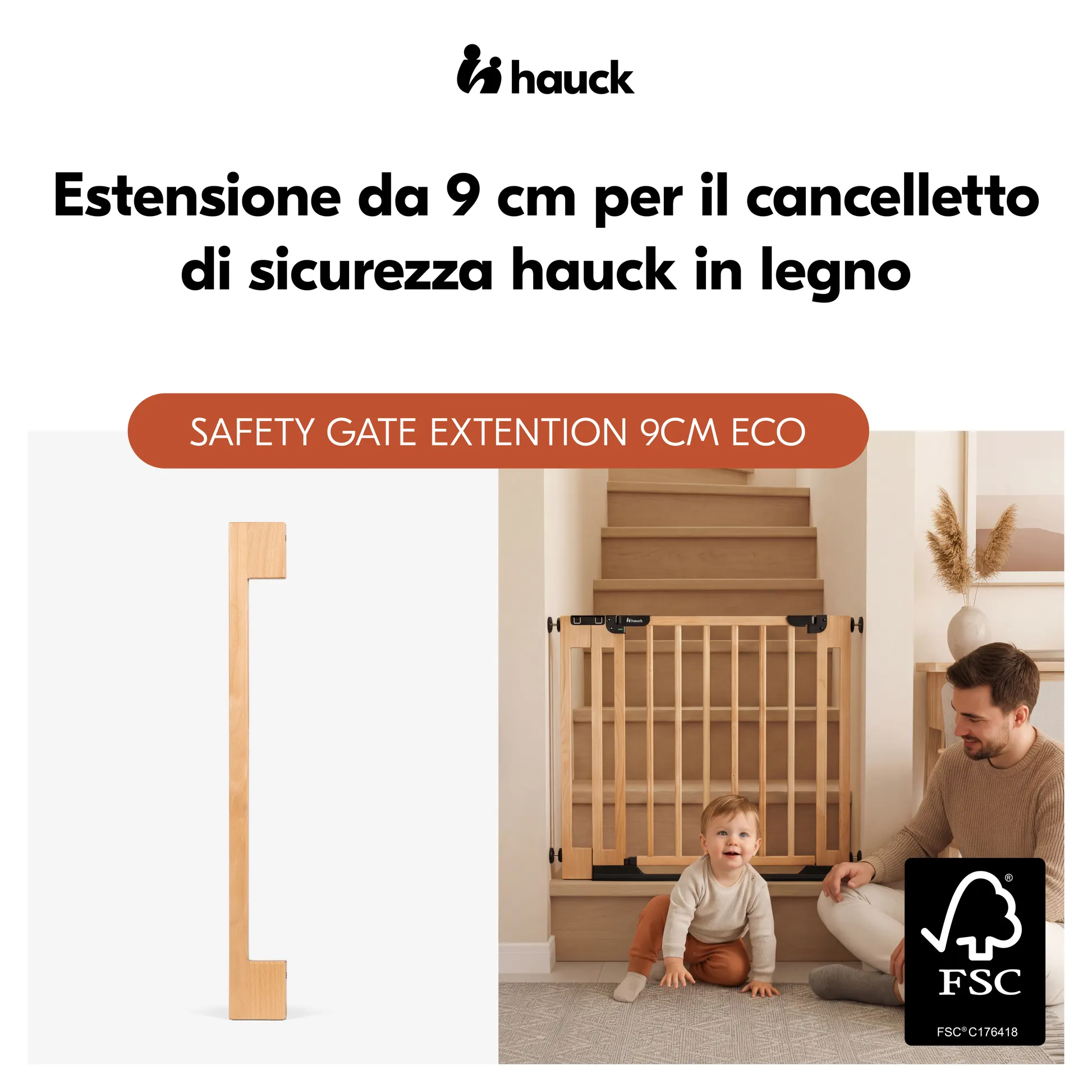 Safety Gate Extension 9 cm Eco