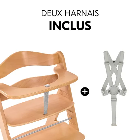 Sécurité accrue grâce aux harnais inclus