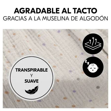 Agradable sensación gracias a la suave muselina