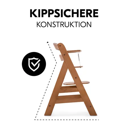 Besonders kippsicher dank stabiler Konstruktion